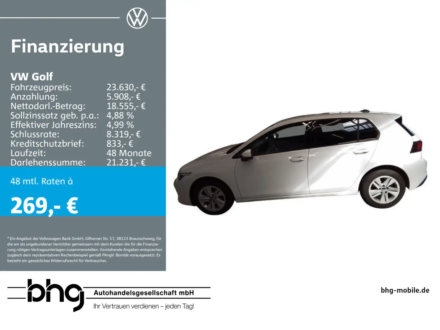 Volkswagen Golf 1.5 TSI ergoActive Memory AirCareClimatroni Weiß - 1