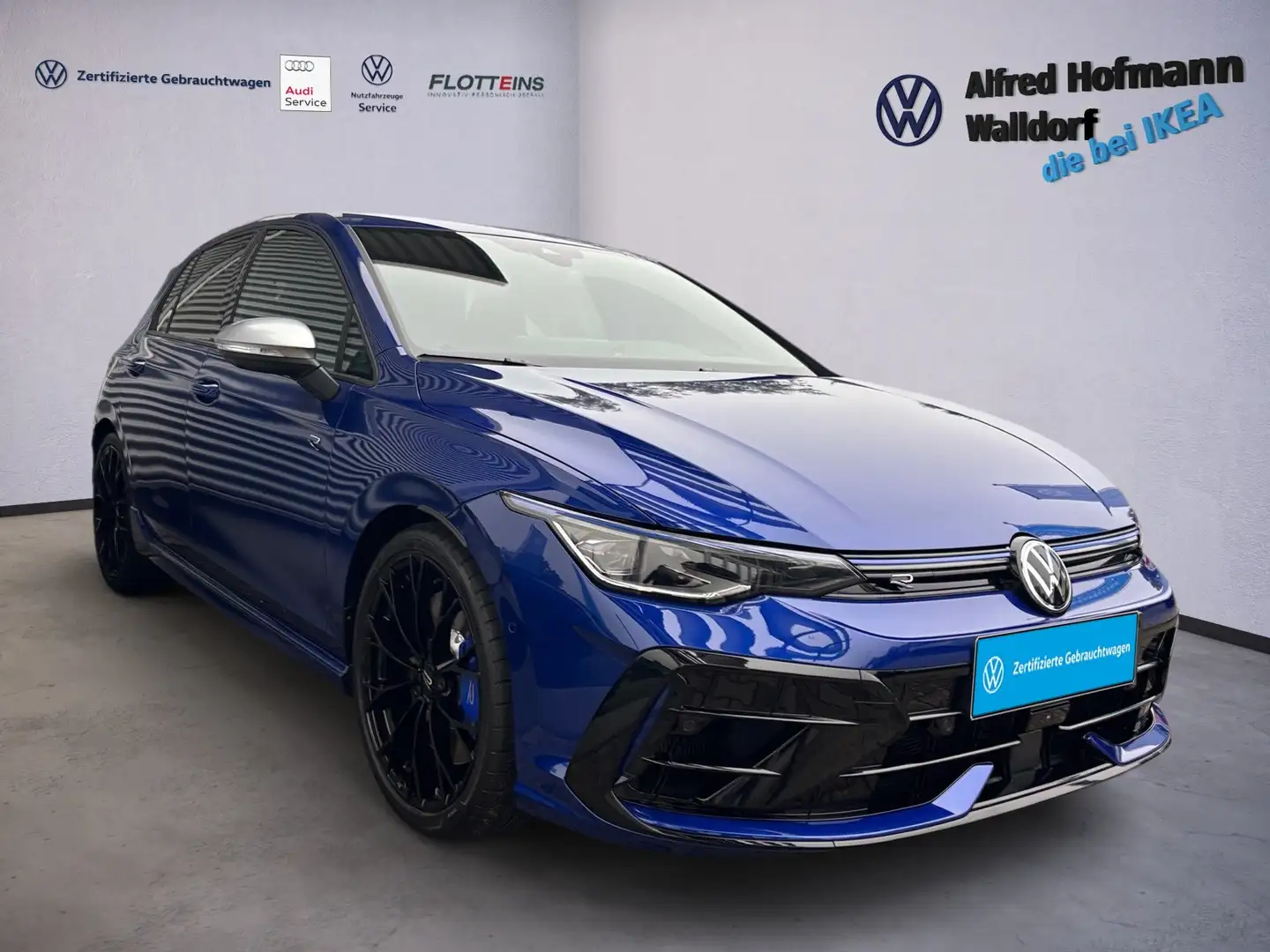 Volkswagen Golf VIII 2.0 TSI ''R'' DSG ALLRAD KEYLESS AHK LEDER LE Blauw - 2