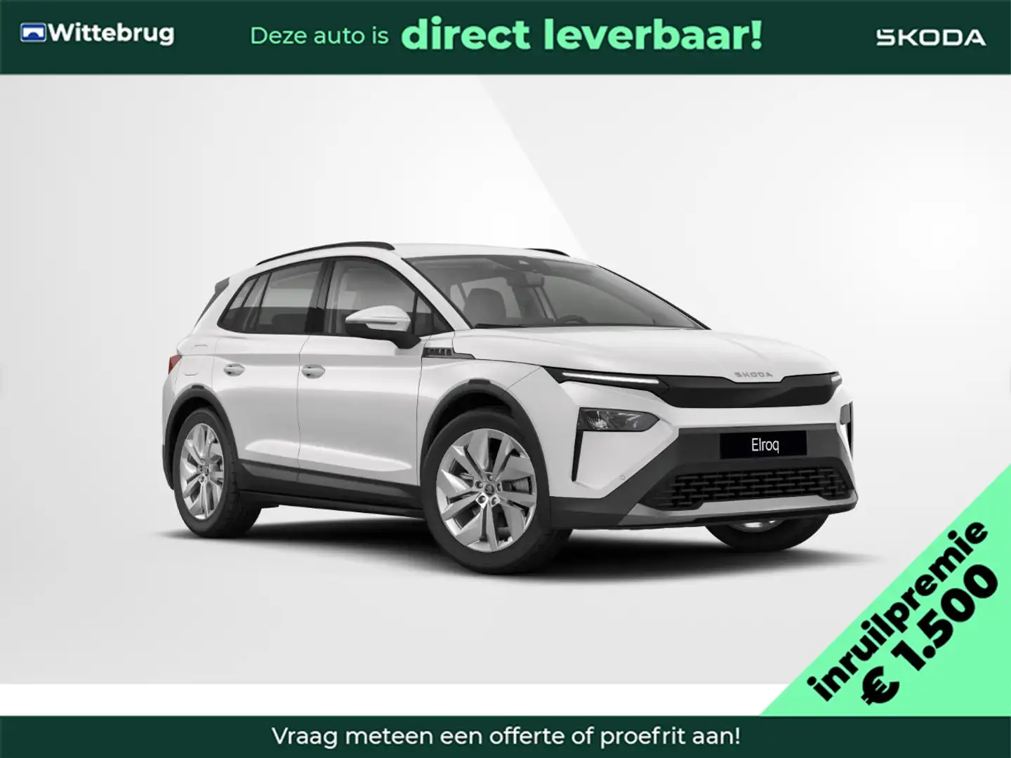 Skoda Elroq 60 Business Edition / Trekhaak uitklapbaar / Grati Wit - 1