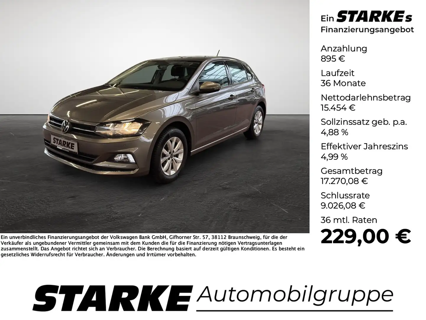 Volkswagen Polo 1.0 TSI Highline Grau - 1