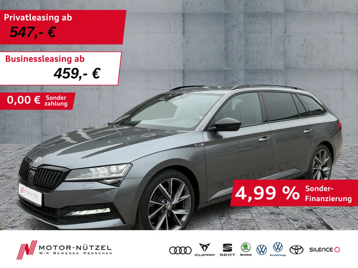 Skoda Superb Combi 2.0 TDI DSG SPORTLINE MATRIX+AHK+VC Grau - 1