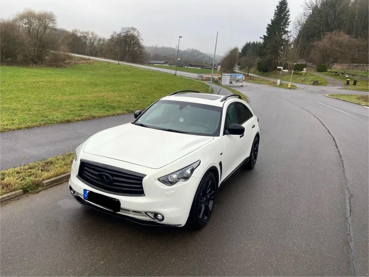 Infiniti QX70 Infiniti QX7O 3.0d-V6-MEMORY-360°-Kamera-21 Zoll A Blanc - 1
