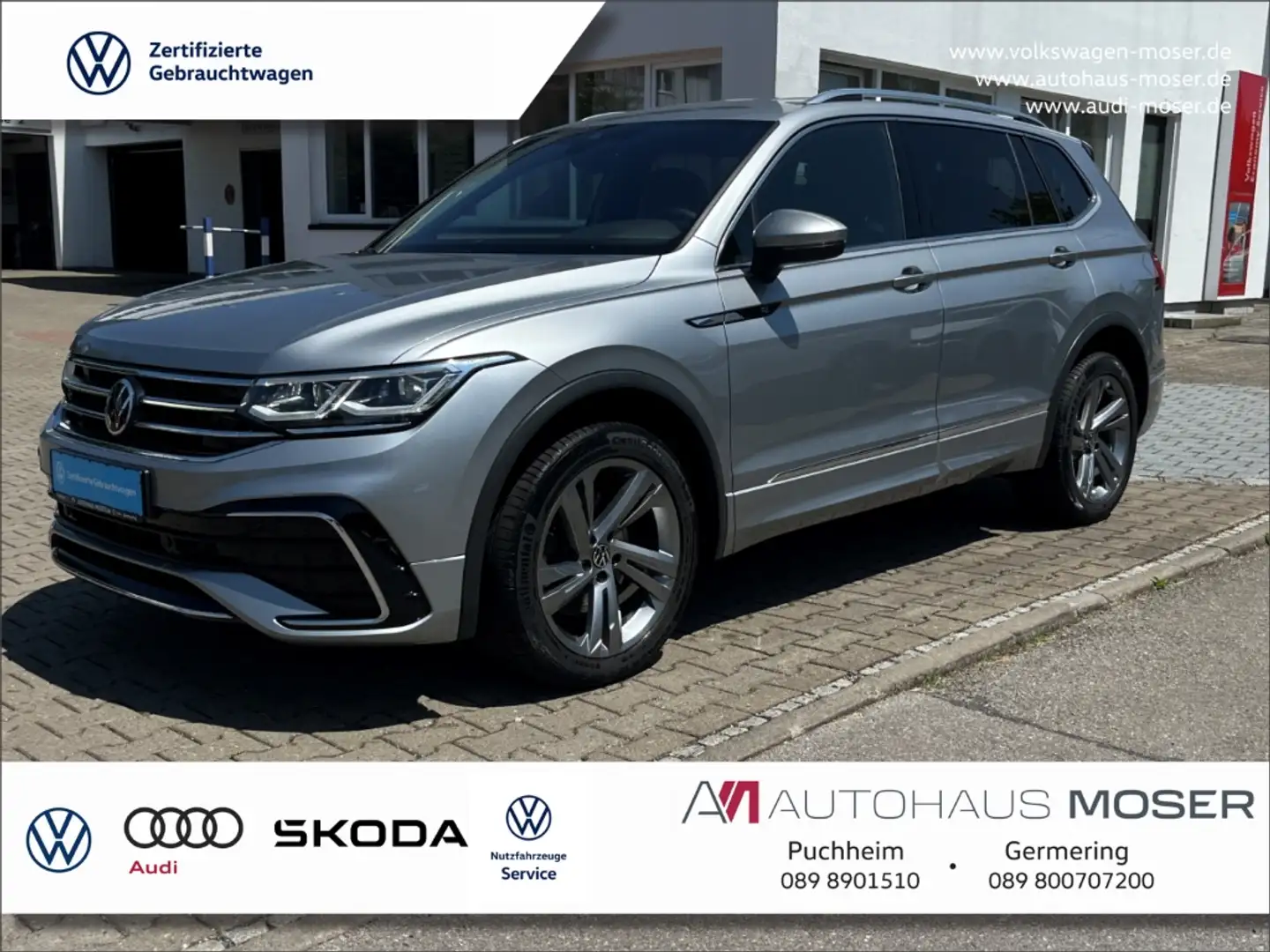 Volkswagen Tiguan Allspace R-Line 4M 2.0TDI DSG AHK*ACC*IQ!!! Silber - 1