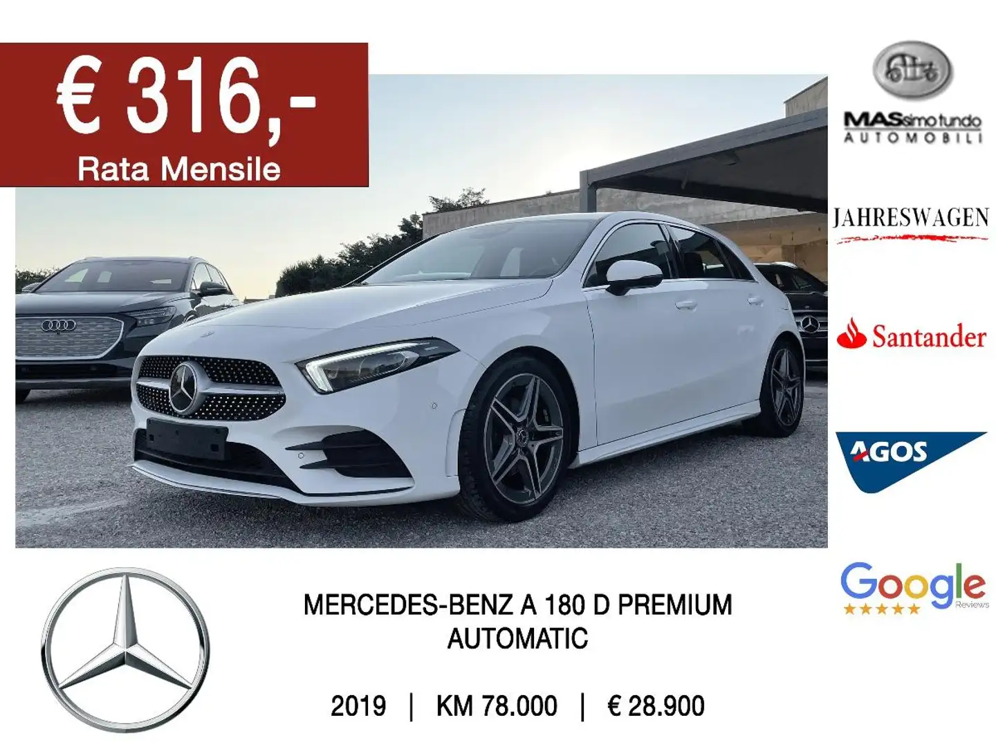 Mercedes-Benz A 180 d Automatic Premium Grigio - 1