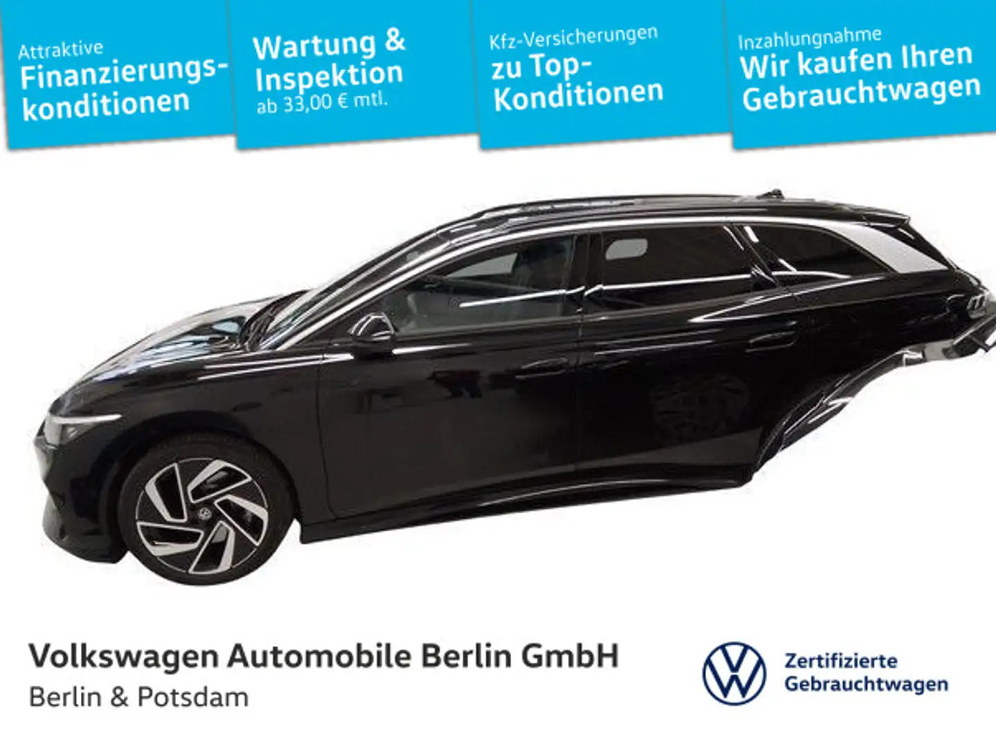 Volkswagen ID.7 Tourer Pro NAVI AHK MASSAGE W-Pumpe 77kWh Schwarz - 1