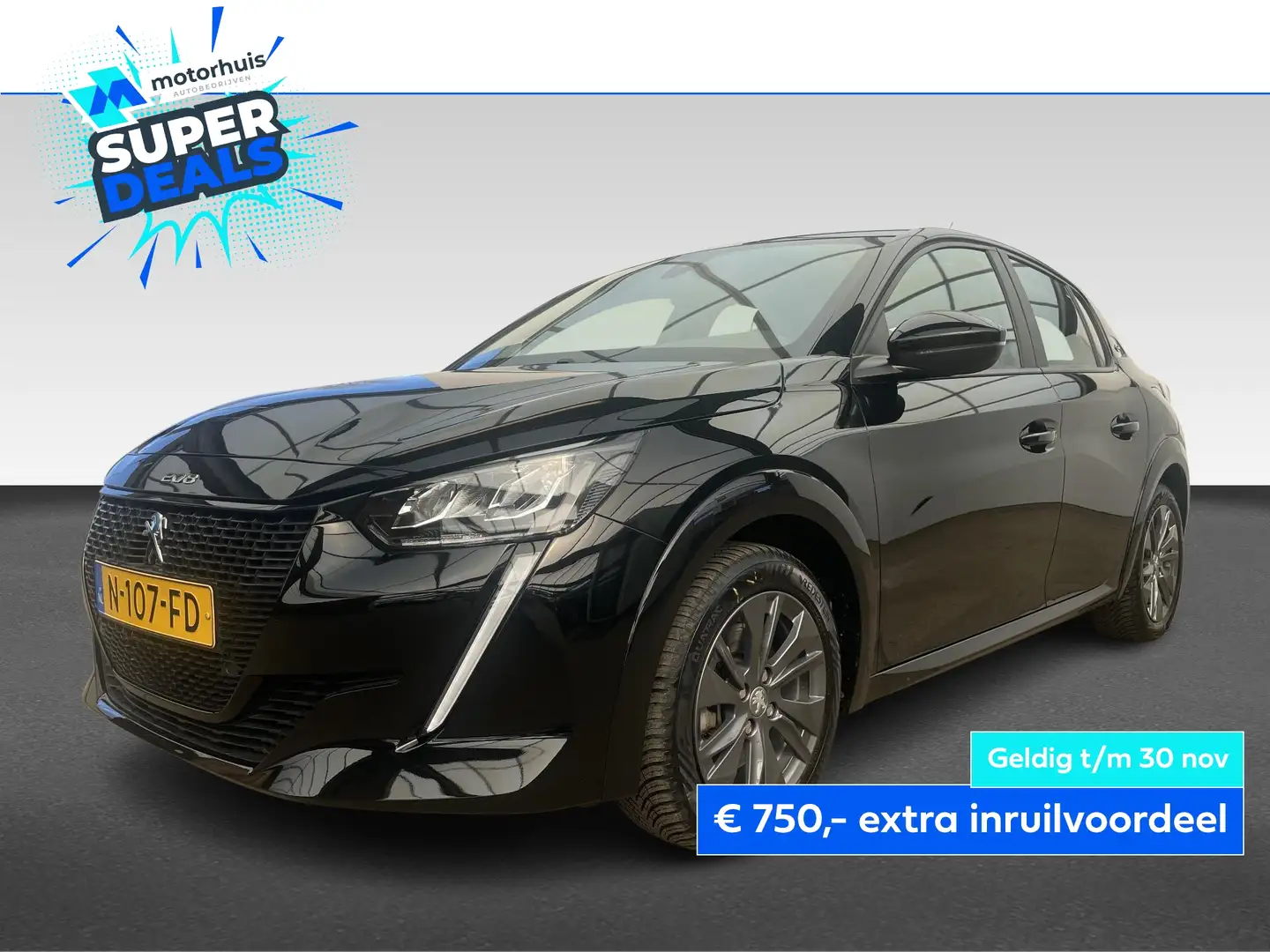 Peugeot e-208 EV 50kWh 136pk Active Pack / AppleCarPlay-Android Zwart - 1