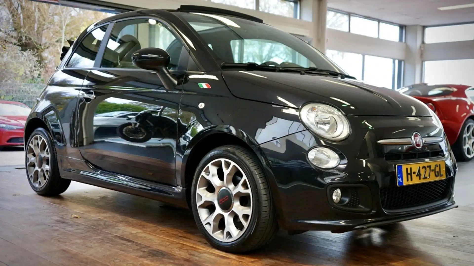 Fiat 500C 0.9 TwinAir T 500S Zwart - 1