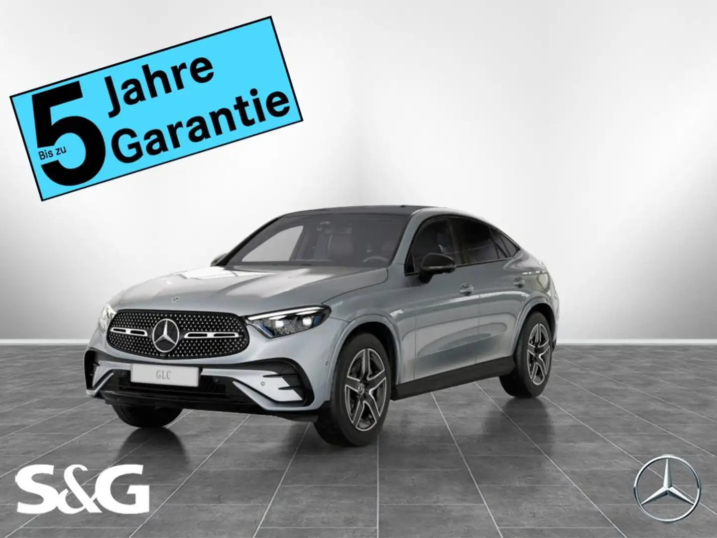 Mercedes-Benz GLC 300 de 4M Coupé AMG Night+MBUX+360°+LED+Pano Silber - 1