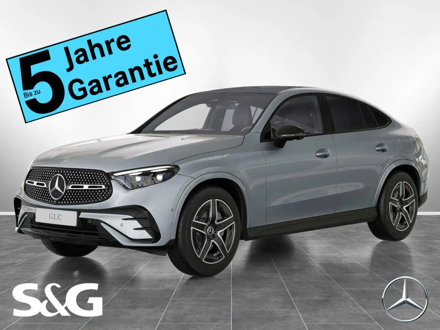 Mercedes-Benz GLC 300 de 4M Coupé AMG Night+MBUX+360°+LED+Pano Silber - 1