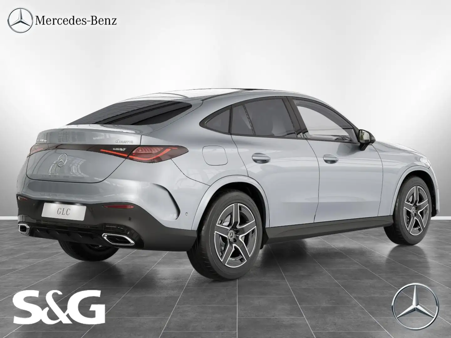 Mercedes-Benz GLC 300 de 4M Coupé AMG Night+MBUX+360°+LED+Pano Silber - 2