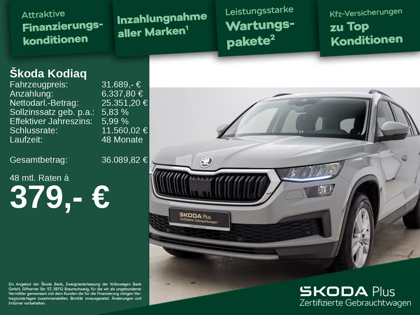 Skoda Kodiaq 2.0 TDI Ambition *DSG*APP*ACC*LED*RFK*NAV Grau - 1