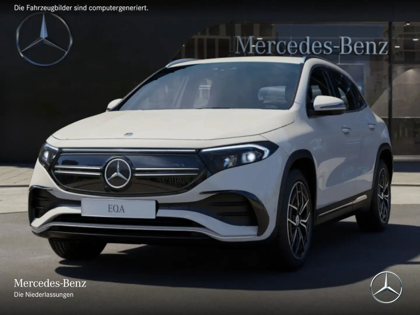 Mercedes-Benz EQA 350 4M AMG+19"+PLUS-PAKET+360+HUD+KEYLESS Weiß - 2