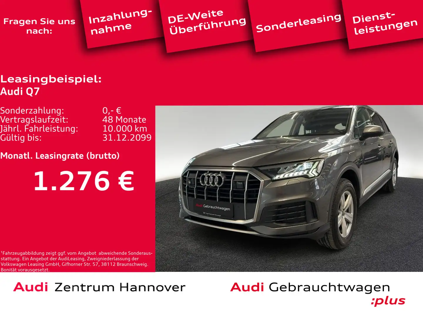 Audi Q7 50 TDI quattro Standh. HuD Pano Matrix ACC Ma Grau - 1