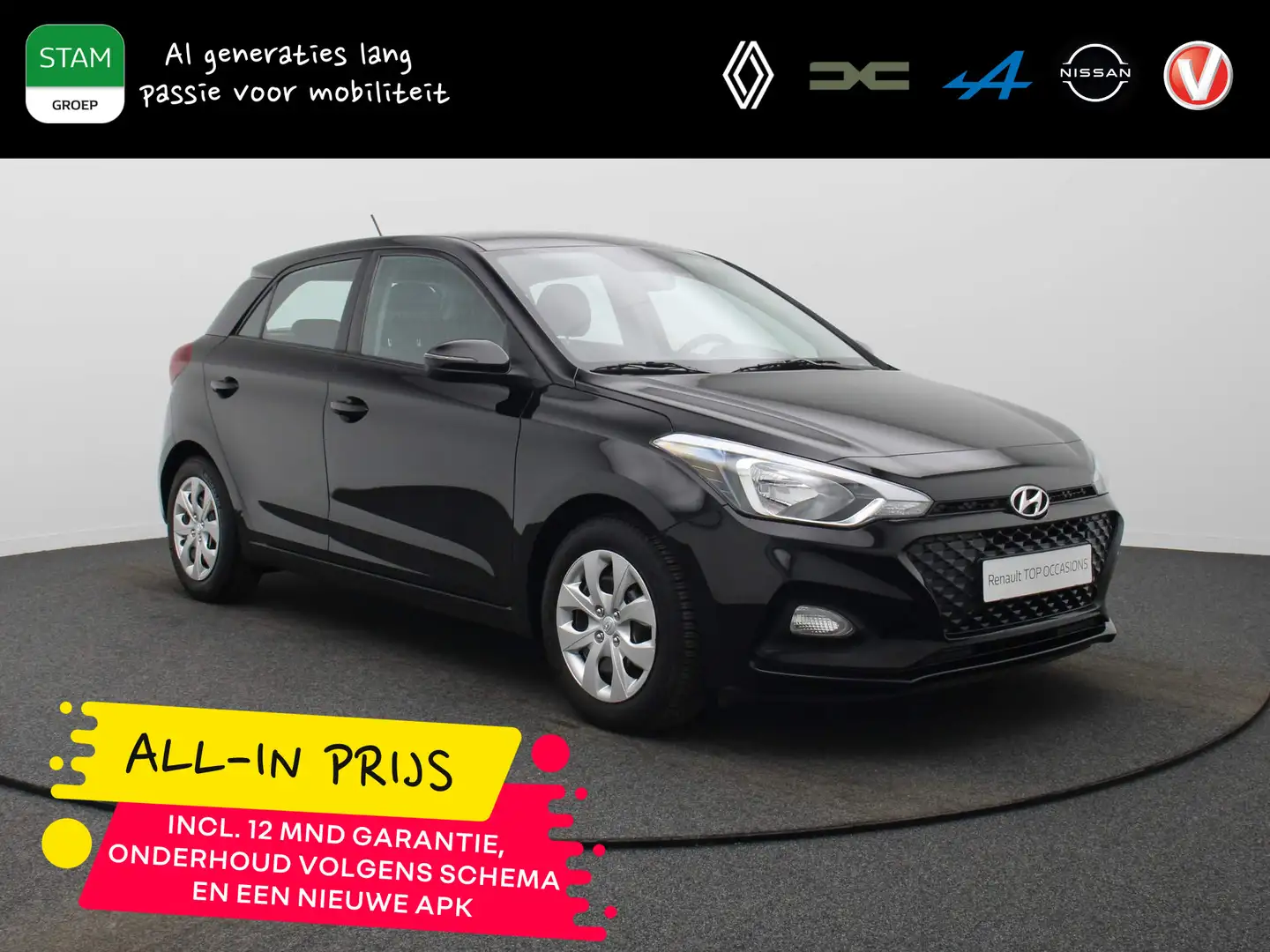 Hyundai i20 75pk LP i-Drive ALL-IN PRIJS! Airco | Elektr. rame Negro - 1