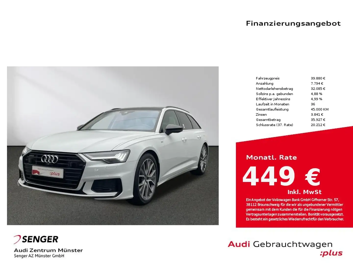 Audi A6 Avant 55 TFSI e Sport quattro Matrix Pano Blanc - 1