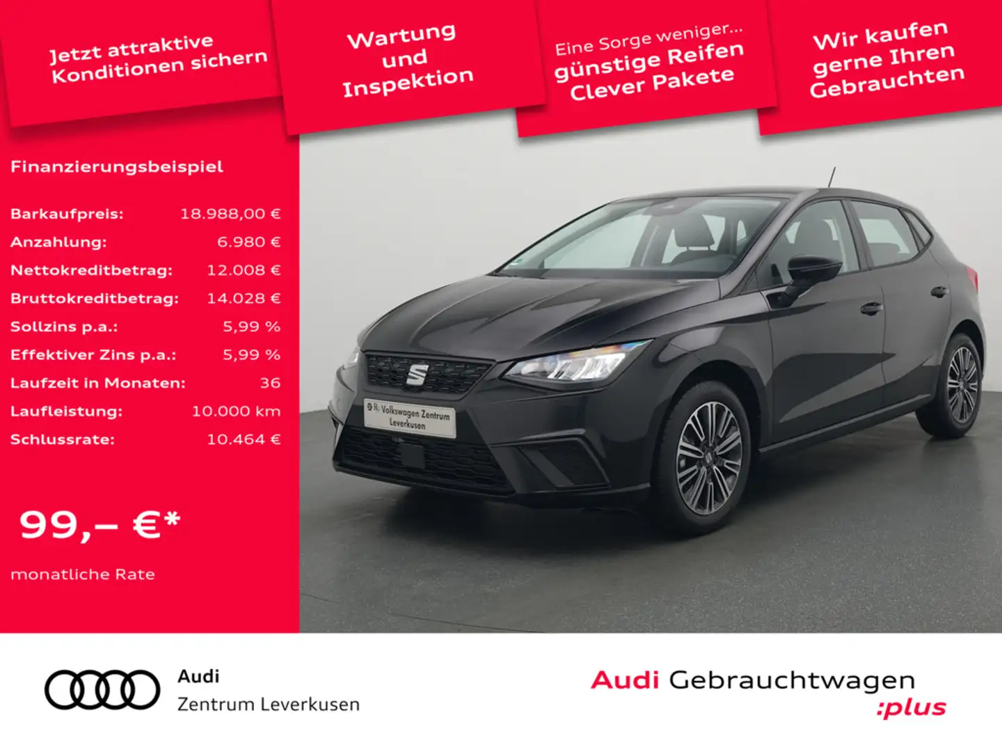 SEAT Ibiza Style VIRT SHZ LED PDC CARPLAY Schwarz - 1