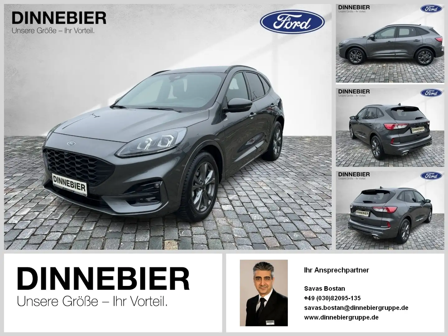 Ford Kuga ST-Line X LED+AHK+Glasdach+Kamera+SHZ Gris - 1