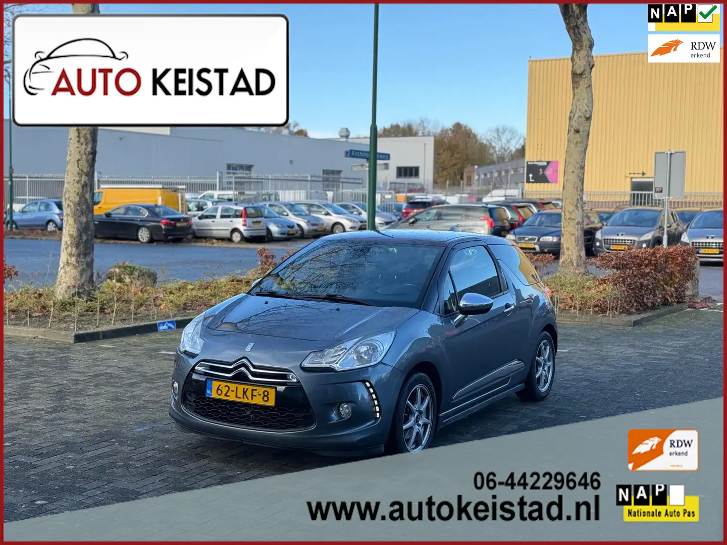 Citroen DS3 1.6 SO CHIC LED/CLIMA/CRUISE! NETTE STAAT! Gris - 1