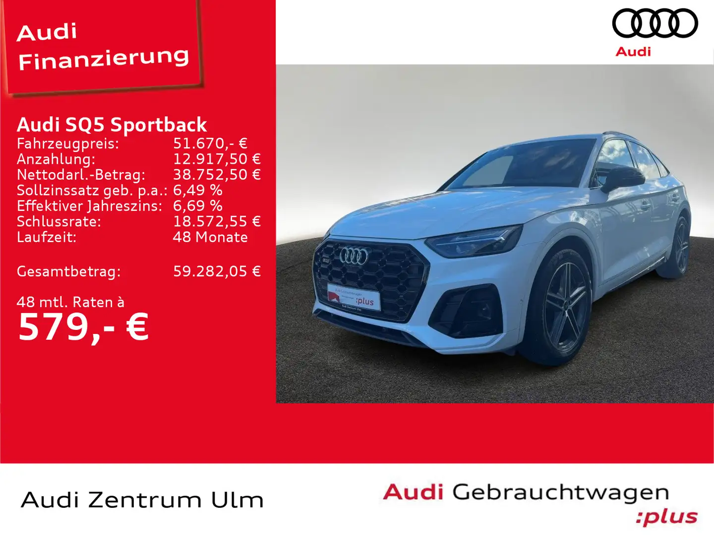 Audi SQ5 3.0 TDI quattro AHK PANO HuD LEDER Weiß - 1