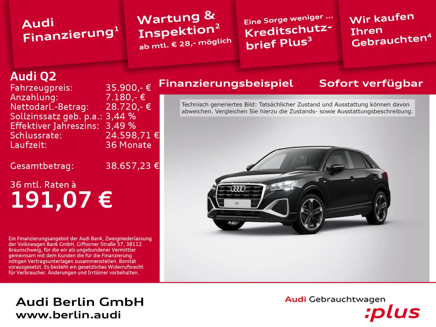 Audi Q2 S line 35 TFSI S tr. Schwarz - 1