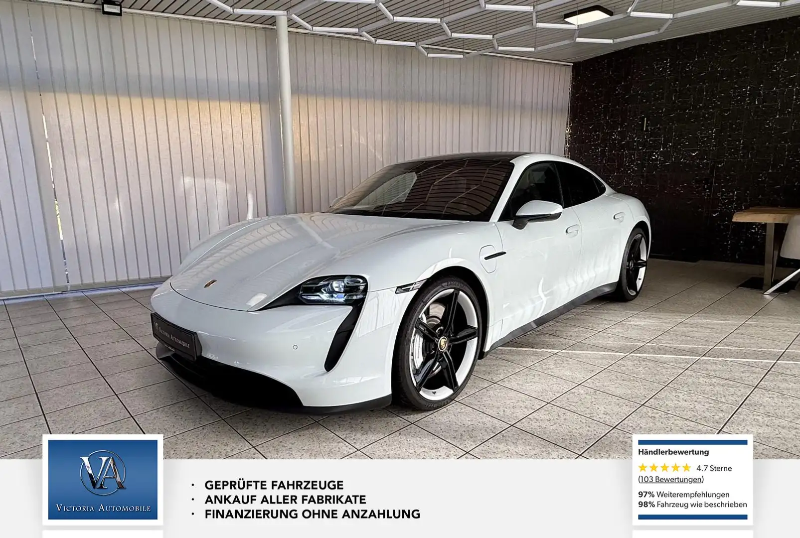 Porsche Taycan 4 S Sehr gepflegt* 2 Hand*Beifahrer-Display* Bose Weiß - 1