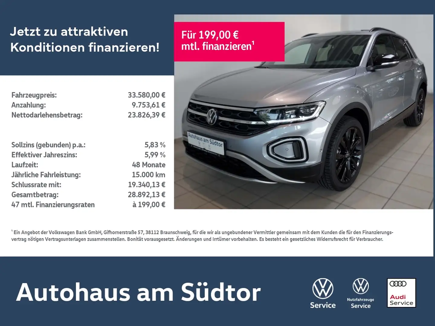 Volkswagen T-Roc Style 1.5 TSI DSG | LED RFK AHK ACC Silber - 1