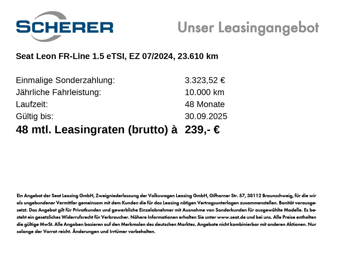 SEAT Leon 1.5 eTSI FR-Line DSG/NAVI/RearView/Klima uv Zwart - 2