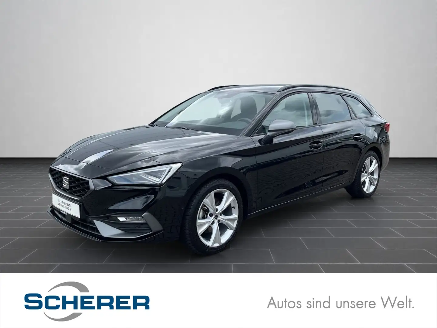 SEAT Leon 1.5 eTSI FR-Line DSG/NAVI/RearView/Klima uv Negro - 1