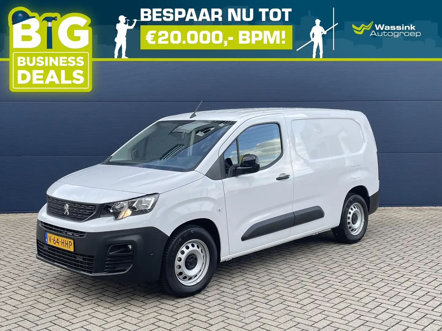 Peugeot Partner EV 50kWh 136pk L2 | Parkeersensoren | Dodehoekdete Wit - 1