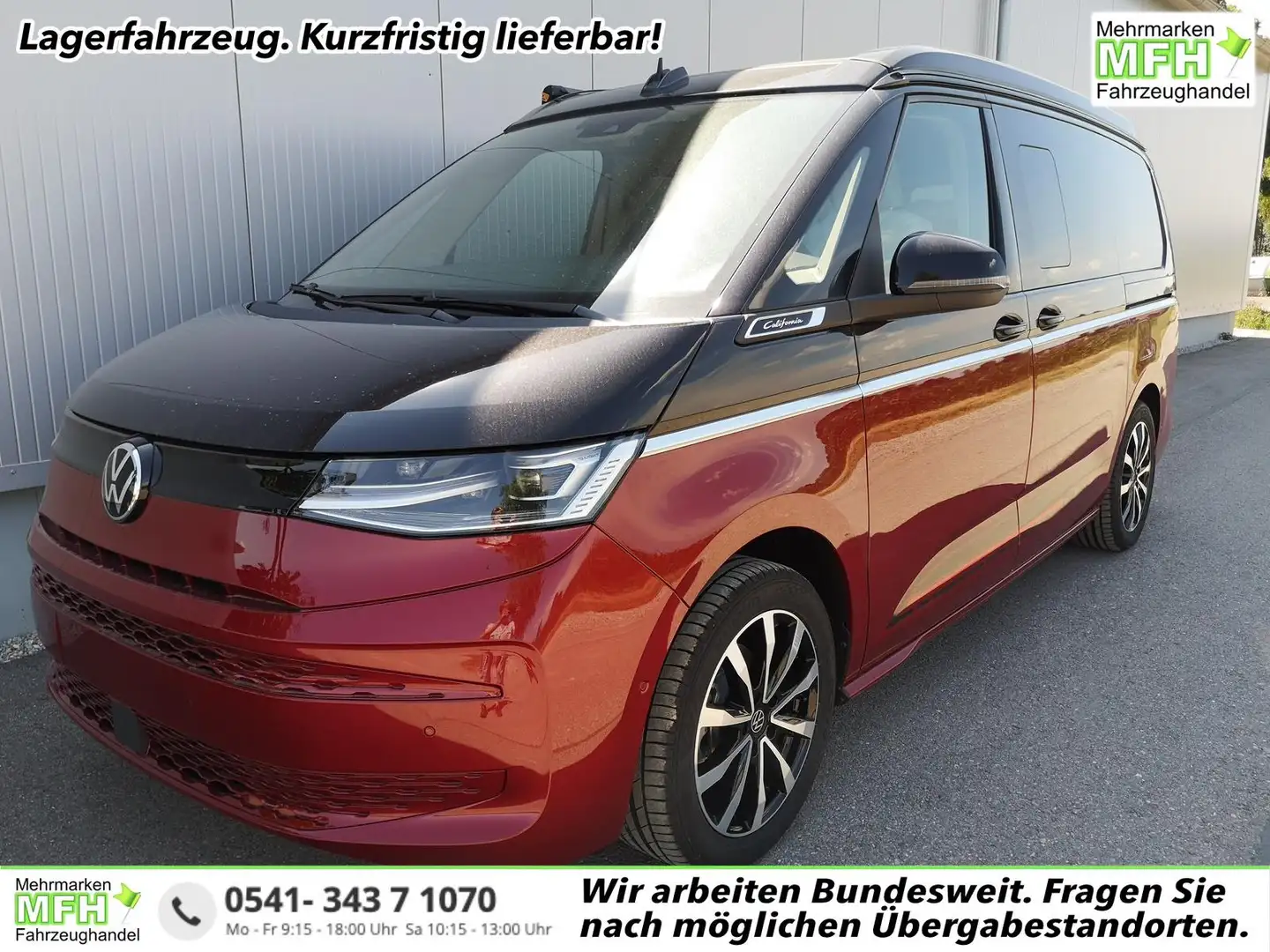Volkswagen T7 California Beach 2.0TDI DSG Sport Edition 8 Fach GV5 Premi... Piros - 1