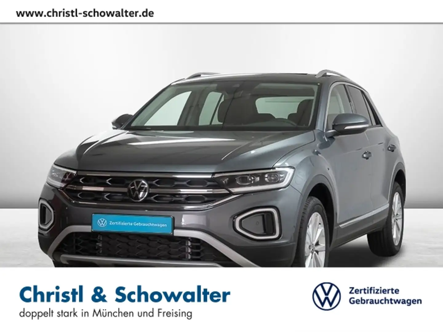 Volkswagen T-Roc 1.5 TSI DSG Style STHZNG LED AHK NAVI Grau - 1