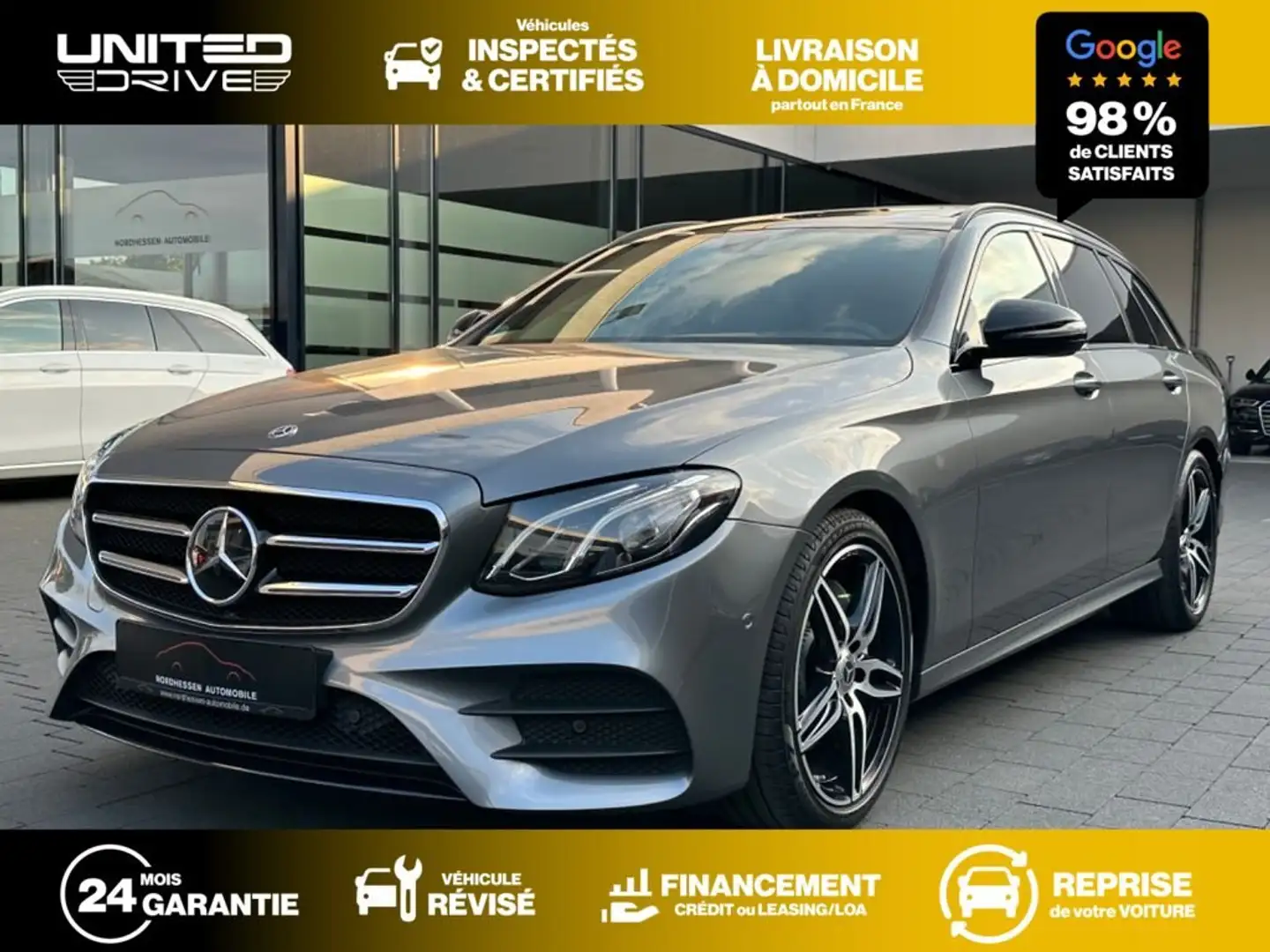 Mercedes-Benz E 220 Classe   d 9G-Tronic AMG Line Grau - 1