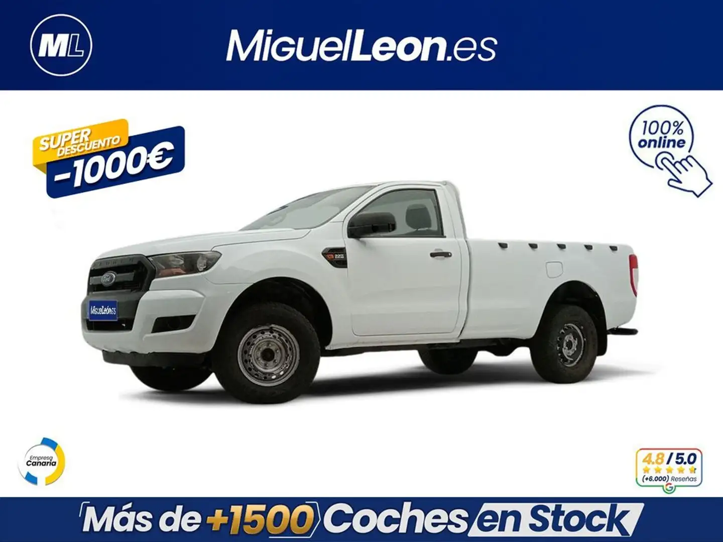 Ford Ranger 2.2 TDCI 160CV 4X4 Blanc - 1