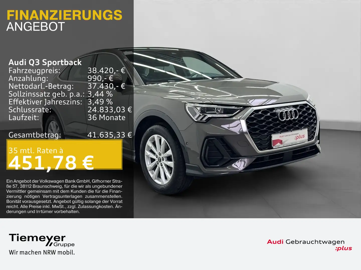 Audi Q3 35 TFSI S LINE Grau - 1