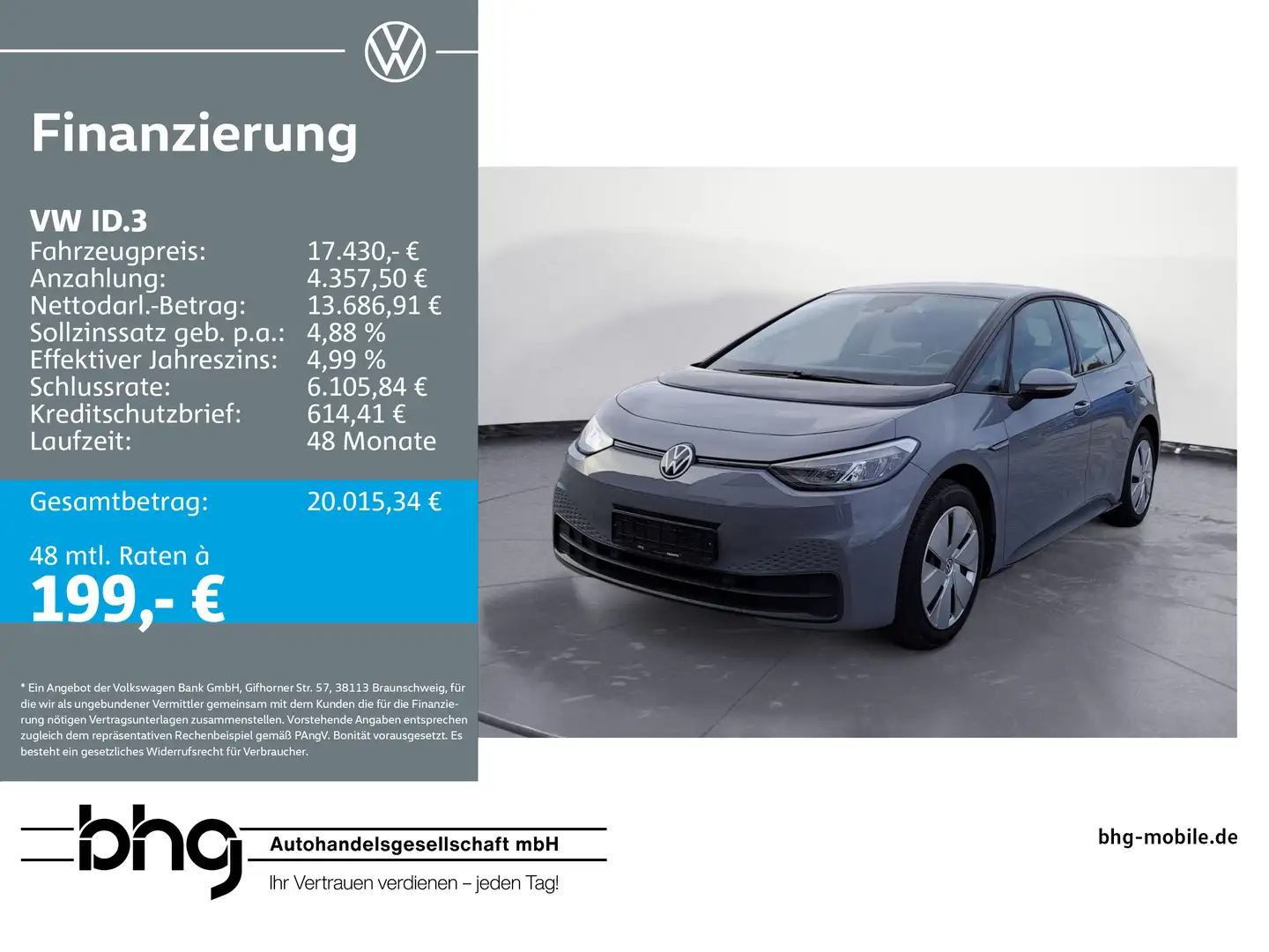 Volkswagen ID.3 Performance Upgrade Pure City Grau - 1