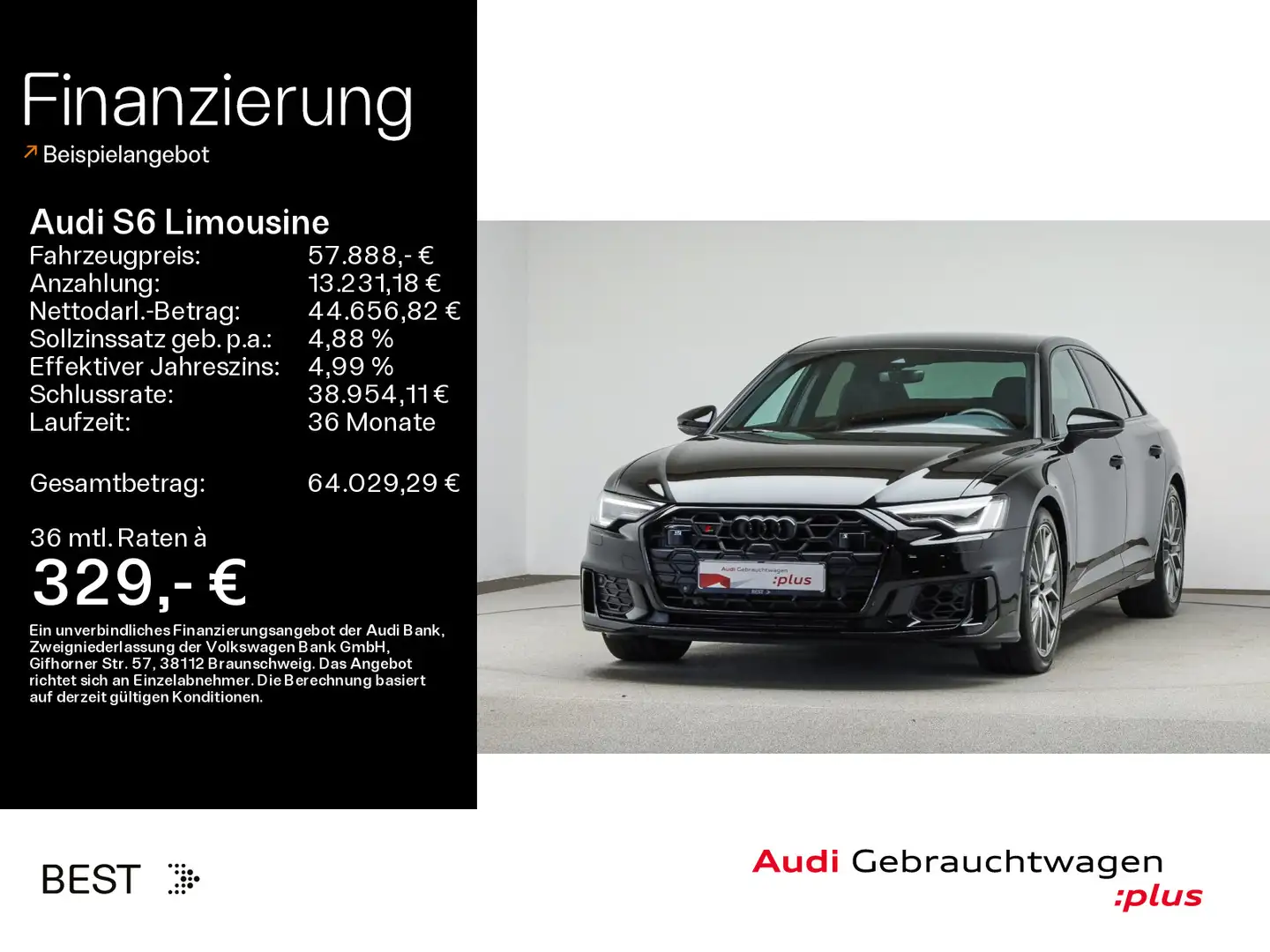 Audi S6 Optik Black*Kamera*SHZ*Navi* Schwarz - 1