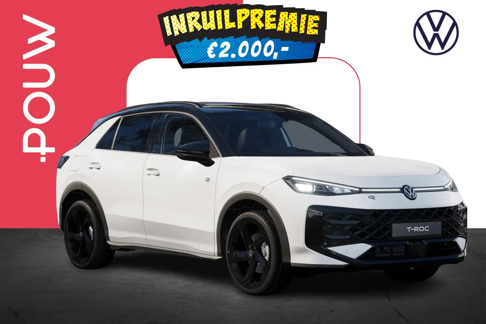 Volkswagen T-Roc 1.5 eTsi 150pk R-Line First Edition | Black Style Weiß - 1