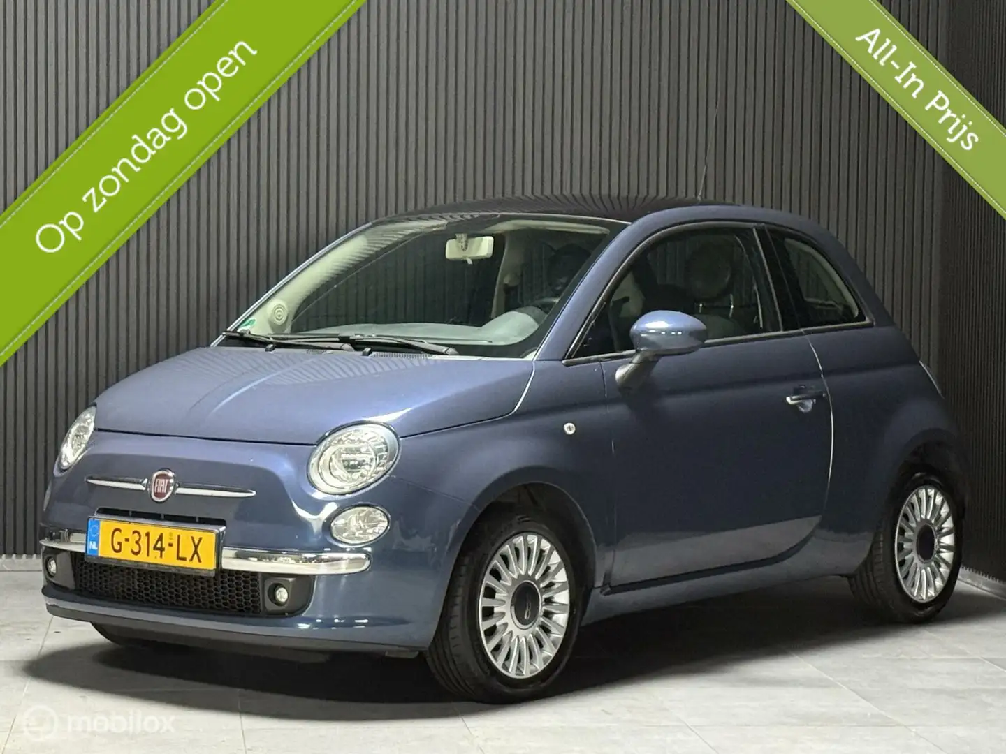 Fiat 500 1.2 Lounge|PANO|STOELVERWARMING|PARKSENSOR| Bleu - 1