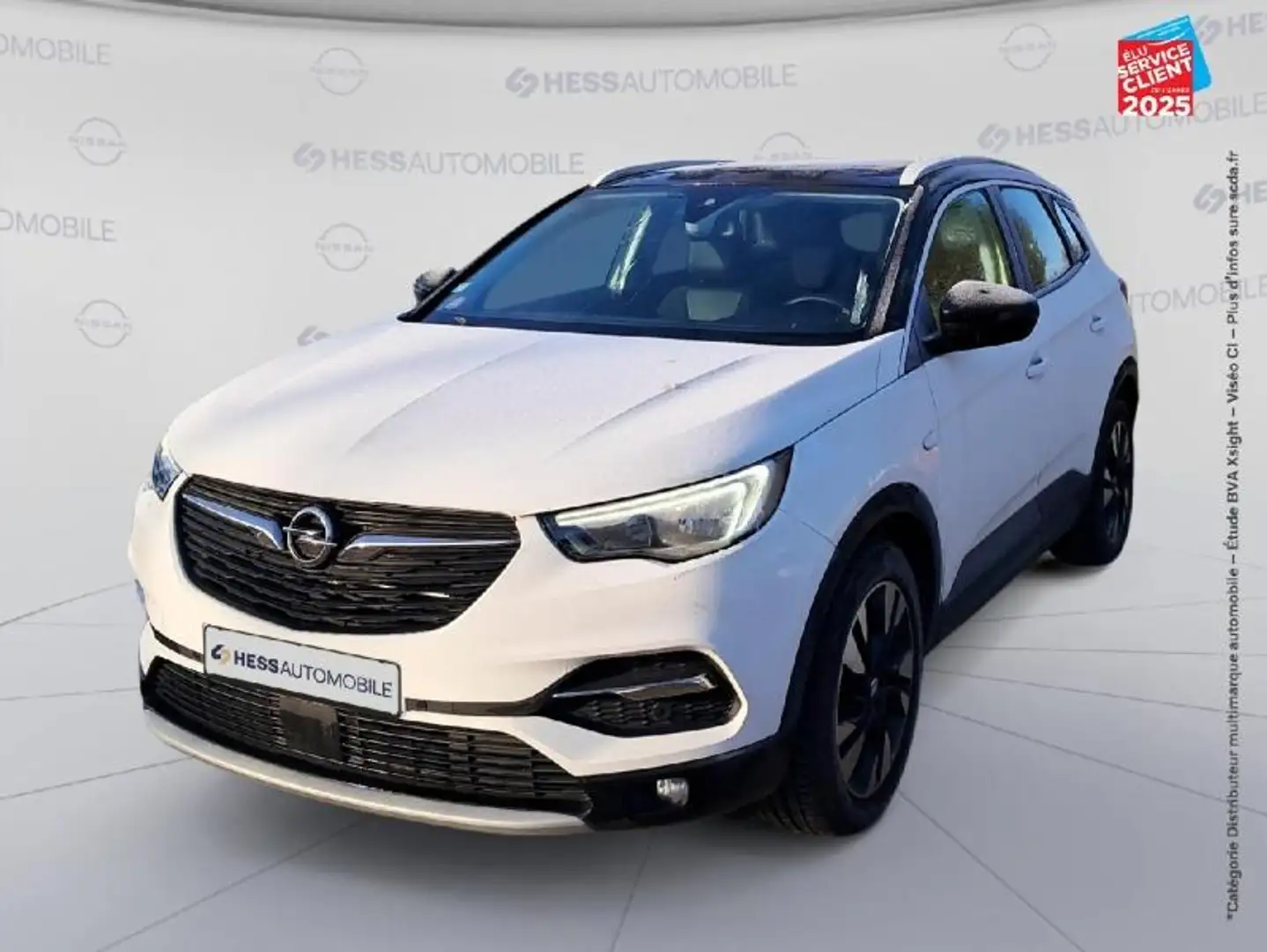 Opel Grandland X 1.2 Turbo 130ch Design Line 113g GPS Camera Carplay Blanc - 1