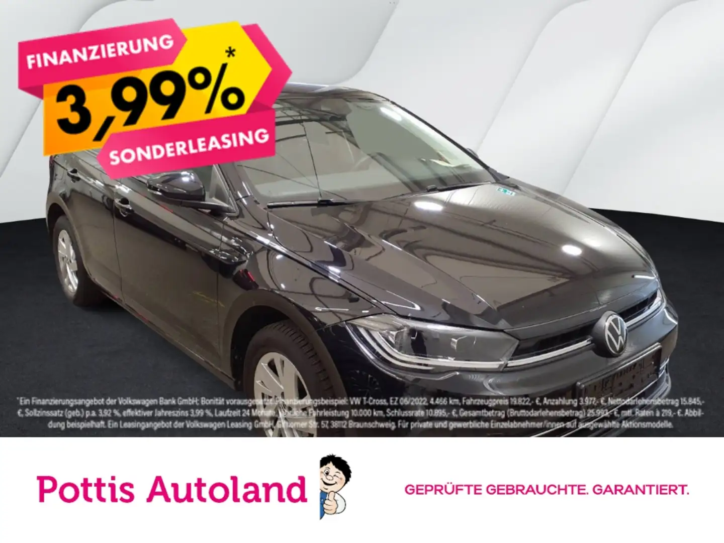 Volkswagen Polo 1.0 TSI DSG STYLE NAVI IQ.LIGHT SITZHZG PDC Schwarz - 1
