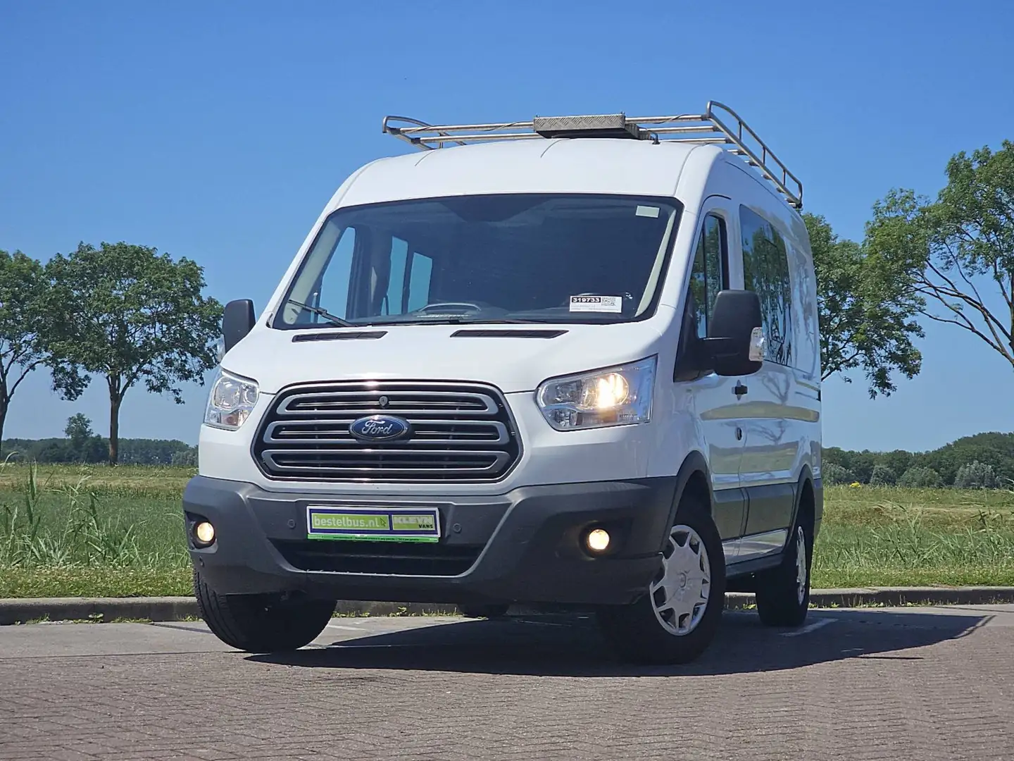 Ford Transit 330 2.0 TDCI L2H2 DC Airco Trekhaak Imperiaal-Trap Wit - 2