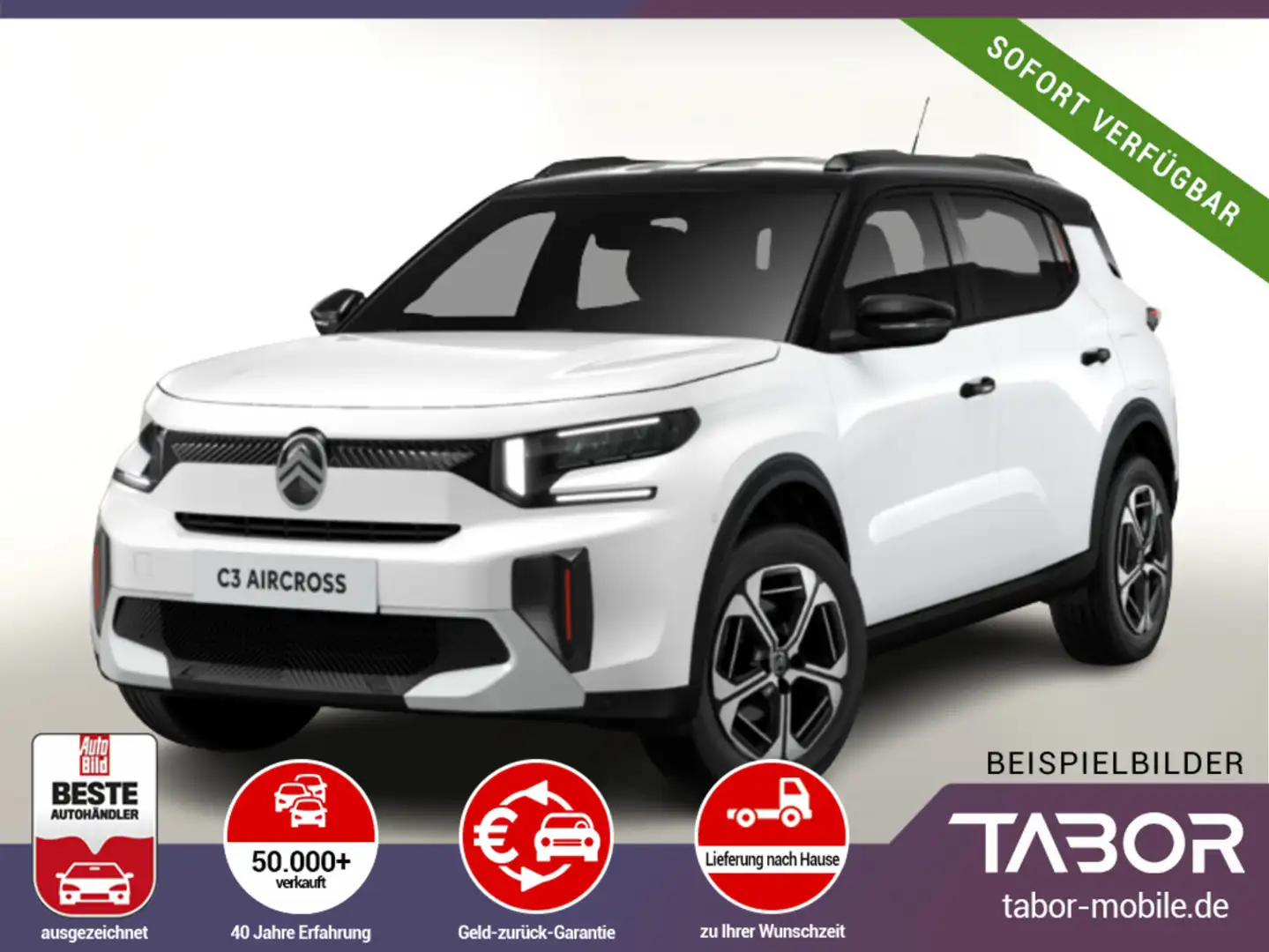 Citroen C3 Aircross MHEV 145 MAX HUD Nav Kam LED CarPlay Weiß - 2