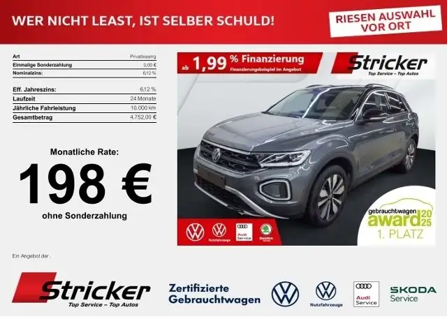 Volkswagen T-Roc GOAL 2.0TDI DSG 198, ohne Anzahlung Navi AHK Kame