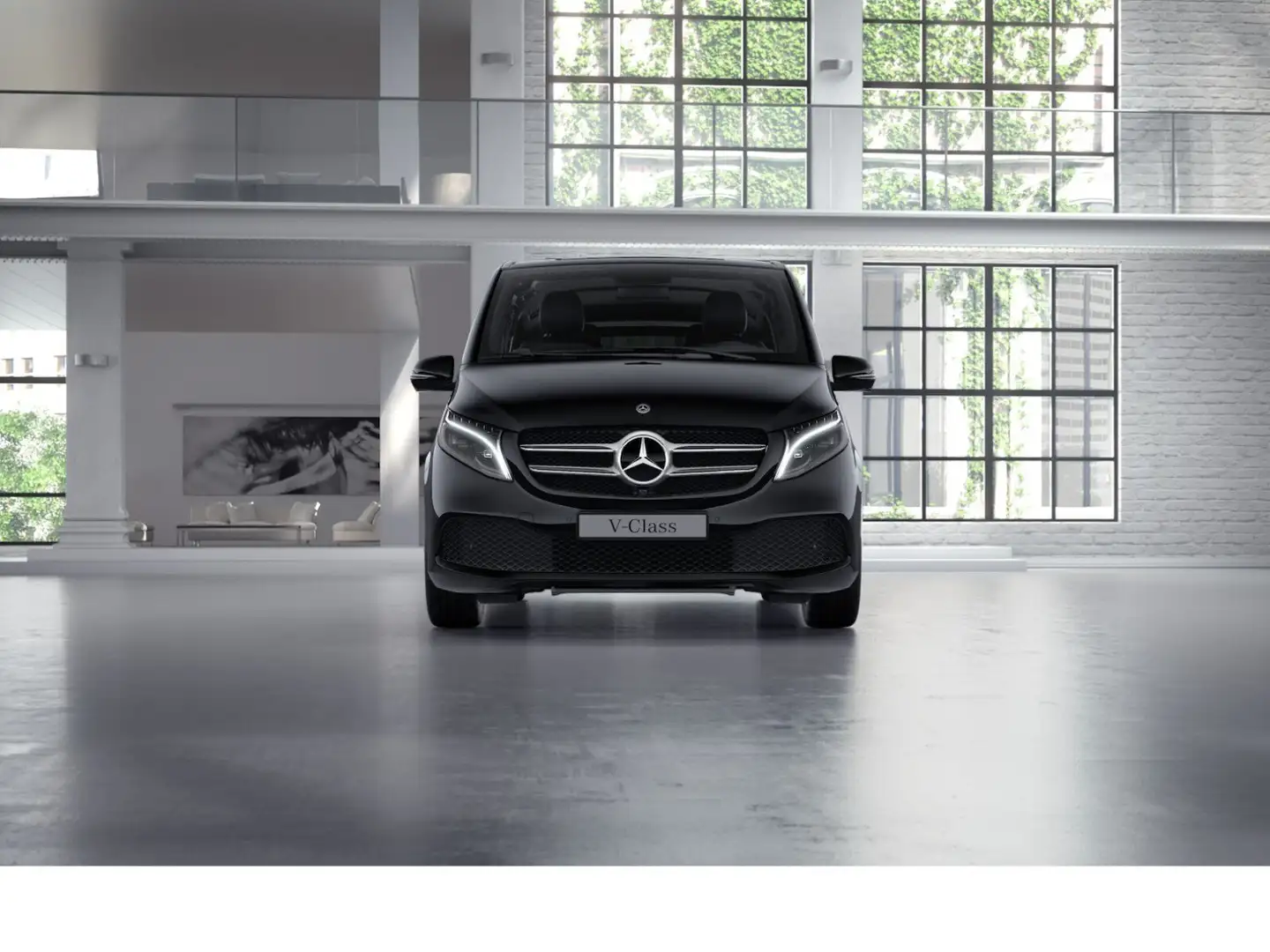 Mercedes-Benz V 300 d Kompakt AVANTGARDE+DISTRO+Burme+AHK+360° Schwarz - 2