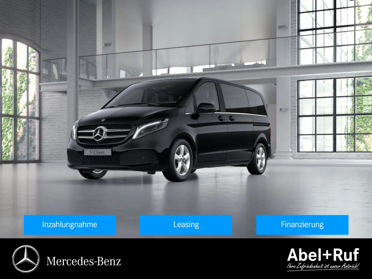 Mercedes-Benz V 300 d Kompakt AVANTGARDE+DISTRO+Burme+AHK+360° Schwarz - 1
