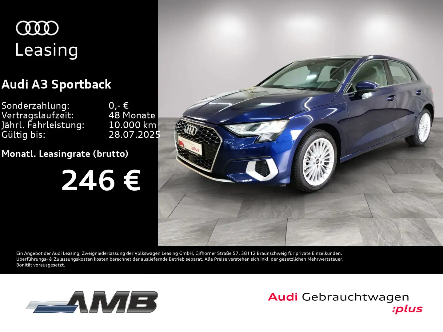 Audi A3 Advanced 35 TFSI LED/Sitzhzg/10.28G Blau - 1
