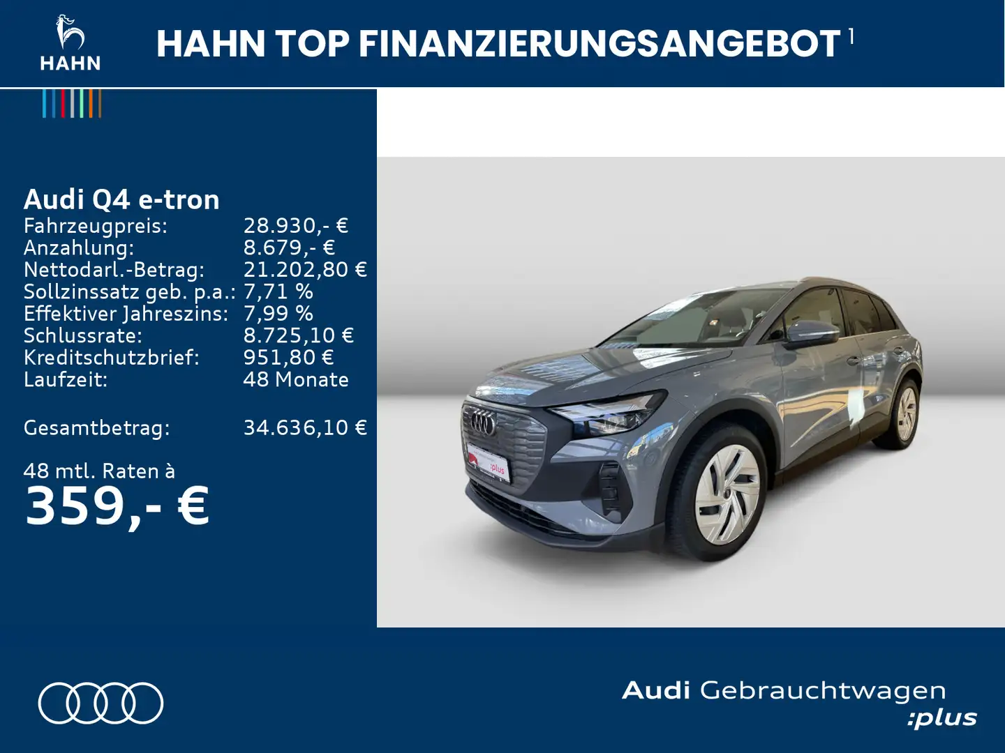 Audi Q4 e-tron Q4 35 e-tron Navi Virtual Privacy PDC Standklima Grau - 2