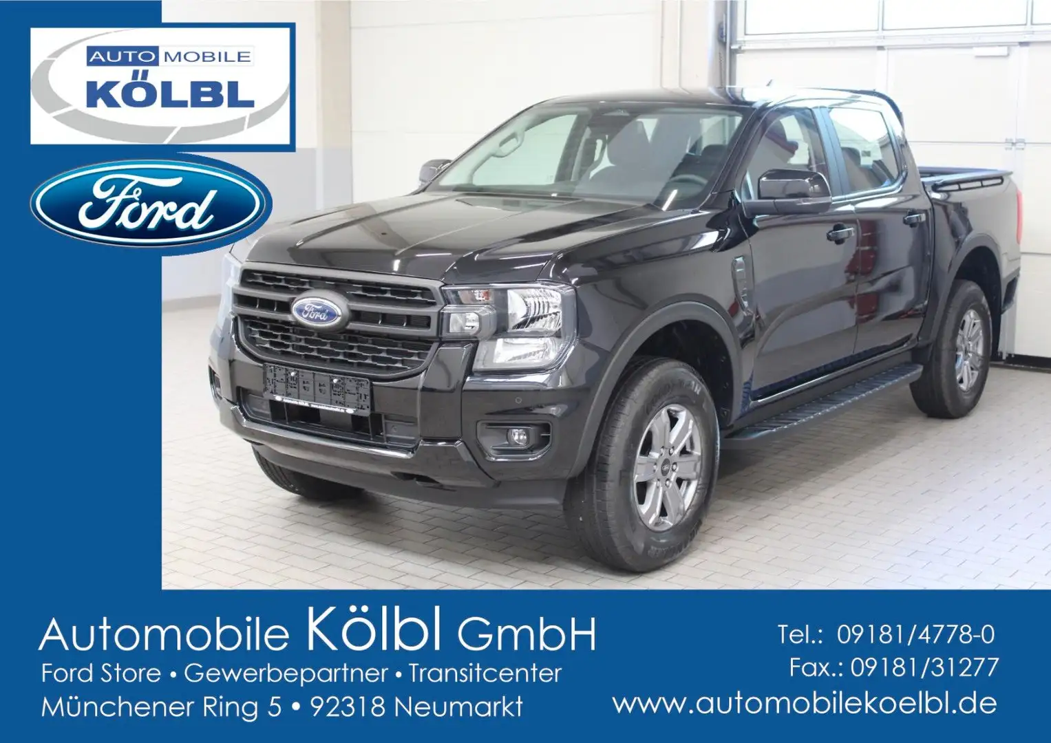 Ford Ranger XLT DoKa 2.0 EcoBlue, AHK/iACC/NAVI/SHZ Noir - 1