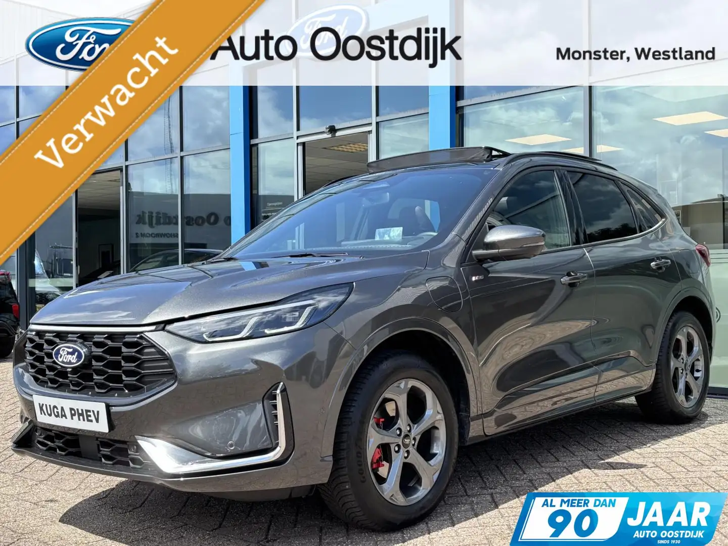 Ford Kuga 2.5 PHEV ST-Line X 243PK Elek. Trekhaak Panodak AG Grijs - 1