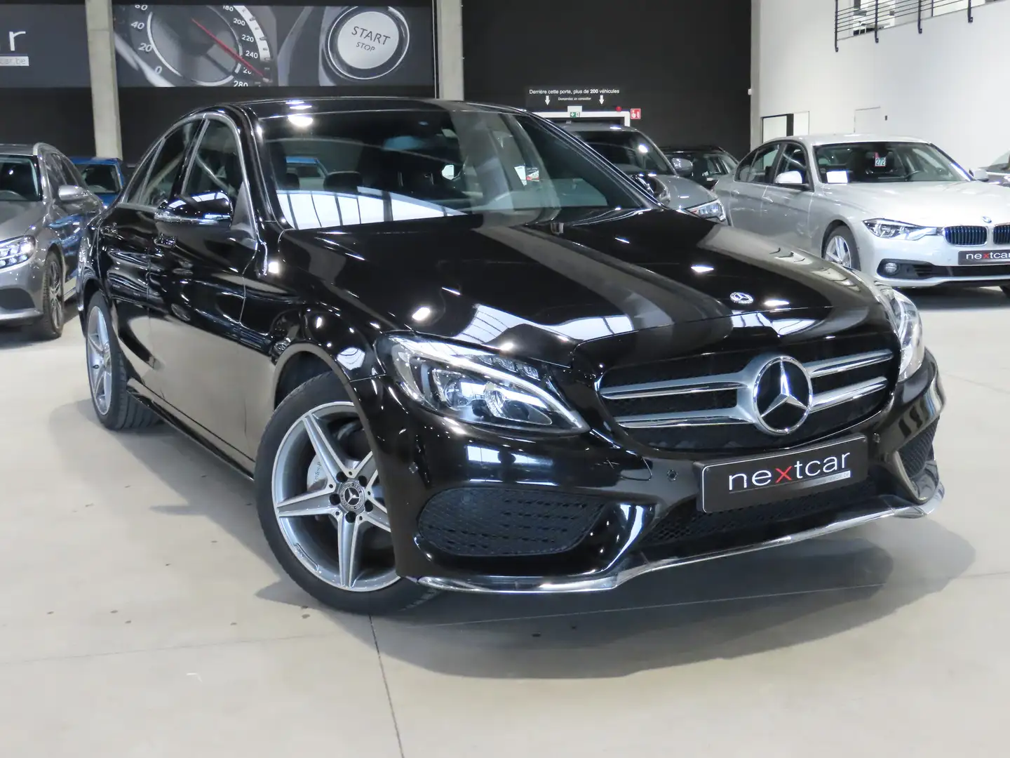 Mercedes-Benz C 180 d Pack AMG **CUIR-NAVI-CRUISE-18'-PARKING** Schwarz - 2
